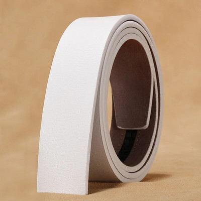 Remen za remen od 100% čiste kravlje kože bez kopče Remeni od prave kože bez automatske kopče Muškarci Ženski Crna Smeđa Bijela Visoka kvaliteta