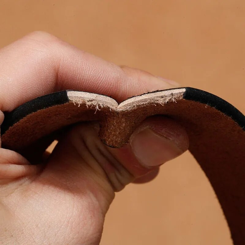 Remen za remen od 100% čiste kravlje kože bez kopče Remeni od prave kože bez automatske kopče Muškarci Ženski Crna Smeđa Bijela Visoka kvaliteta