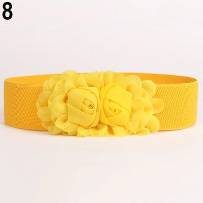 2020-as női lány széles, rugalmas deréköv egyszínű virágos deréköv női поясок для платья ремень женский
