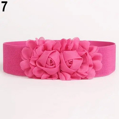 2020-as női lány széles, rugalmas deréköv egyszínű virágos deréköv női поясок для платья ремень женский