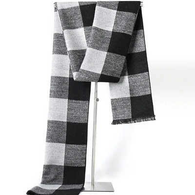 2022-es divat téli férfi sál kockás kasmír kendő férfinak meleg kendő puha hosszú pashmina férfi márka üzleti sálak Bufandas