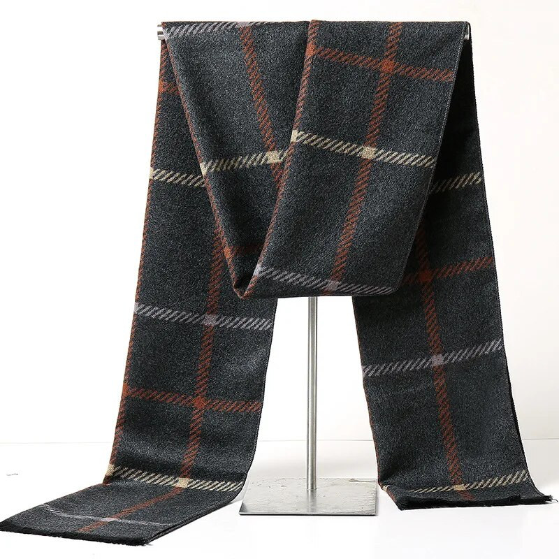 2022-es divat téli férfi sál kockás kasmír kendő férfinak meleg kendő puha hosszú pashmina férfi márka üzleti sálak Bufandas
