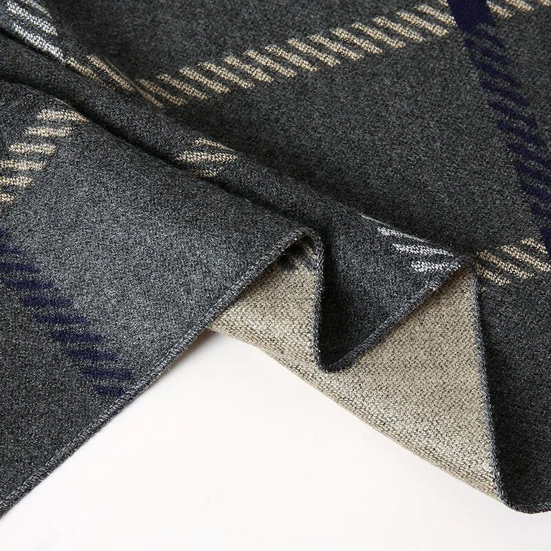 2022-es divat téli férfi sál kockás kasmír kendő férfinak meleg kendő puha hosszú pashmina férfi márka üzleti sálak Bufandas