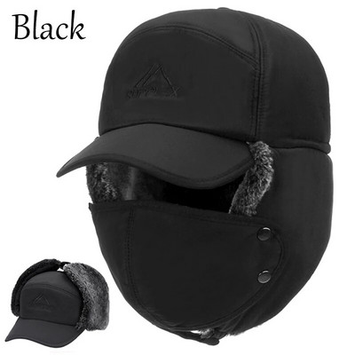 Muški zimski višenamjenski šešir Topli pamučni bombaški šeširi otporni na hladnoću Kape za zaštitu ušiju Kape za biciklizam na otvorenom Skijaški šešir od kostiju