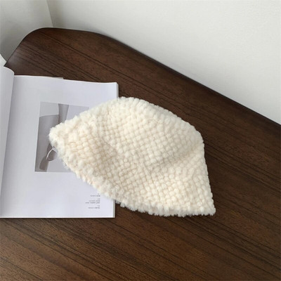 Mīksta plīša sieviešu cepure, mākslīgā truša kažokāda, silta zvejnieka cepure āra vēja necaurlaidīgai dāmas Panamas sauļošanās cepurei