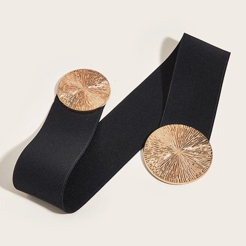 Divatos elasztikus széles fűzőöv női tervezői derékpánt női kabát ruha díszített derékpánt