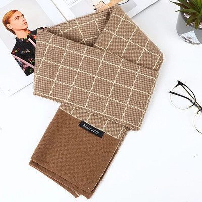 Luksuzni brend Karirani šal od kašmira Muški topli Neckercheif rešetkasti muški poslovni šalovi Omotači Mekani dugi muški Bufandas šalovi