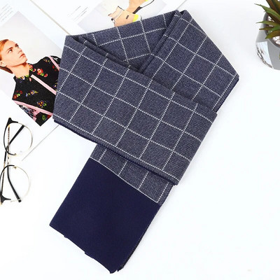 Luksuzni brend Karirani šal od kašmira Muški topli Neckercheif rešetkasti muški poslovni šalovi Omotači Mekani dugi muški Bufandas šalovi