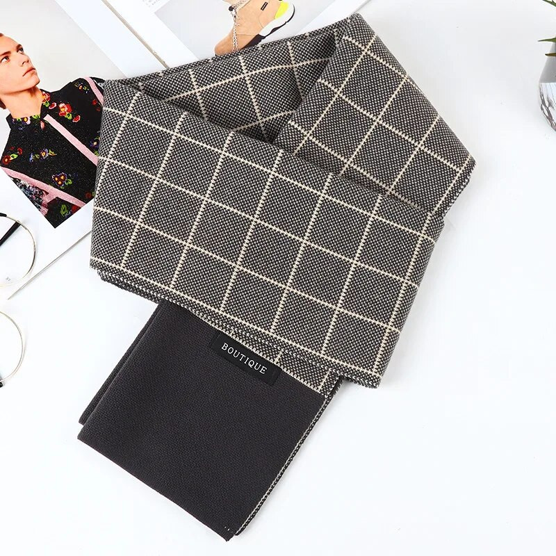 Luksuzni brend Karirani šal od kašmira Muški topli Neckercheif rešetkasti muški poslovni šalovi Omotači Mekani dugi muški Bufandas šalovi