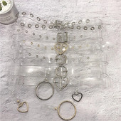 Modni ženski prozirni nevidljivi pojas, prozirni, okrugli, četvrtasti, kopča u obliku srca, široka traka oko struka, ženski punk remen oko struka Novo