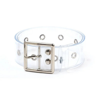 Modni ženski prozirni nevidljivi pojas, prozirni, okrugli, četvrtasti, kopča u obliku srca, široka traka oko struka, ženski punk remen oko struka Novo