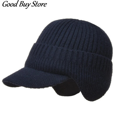 Elastingas Šiltas Minkštas Trikotažas Pavasario Žiemos Bomber Kepurės Rusiškos ausinės Lauko Slidinėjimo Slouchy Megztos Kepuraitės Moteriškos Vyriškos Kasdieninė kepurė