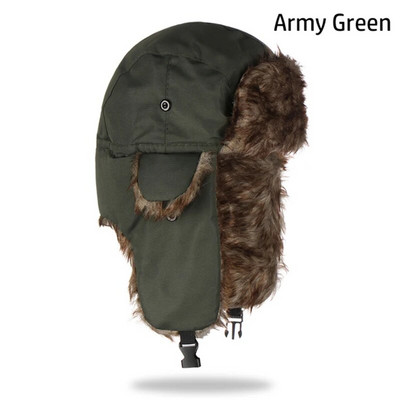 Zimsko novo za muškarce Taktička Cs vjetrootporna bomber kapa s naušnicama Unisex Ushanka Ruski topli štitnici za uši Kape Balaclava skijaška kapa