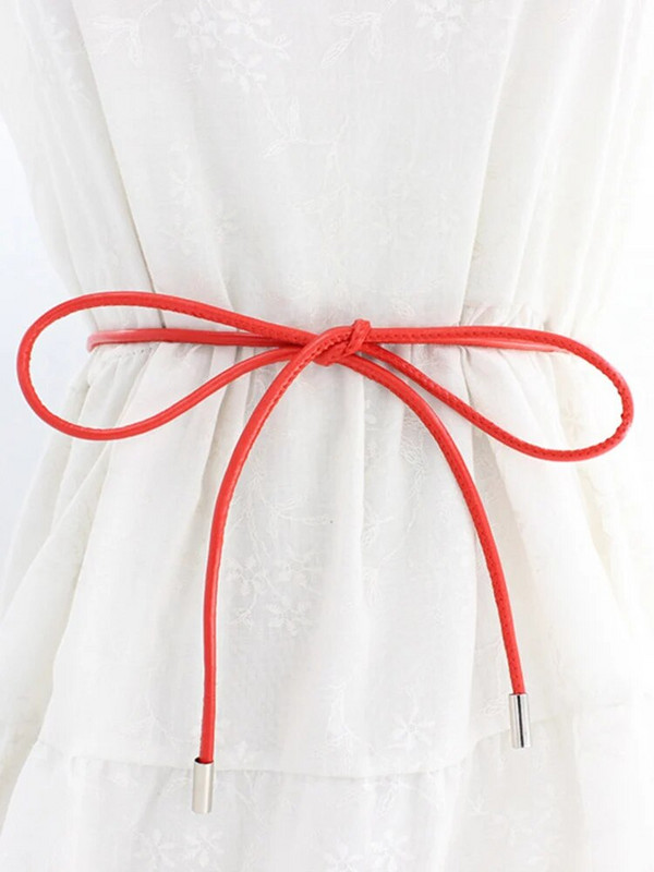 Jauna sieviešu vidukļa ķēde plāna josta Vienkārša dekorācija kaklasaite ar kleitu garu jostasvietu ar virvi mezgloti vintage kleitas string jostasvieta