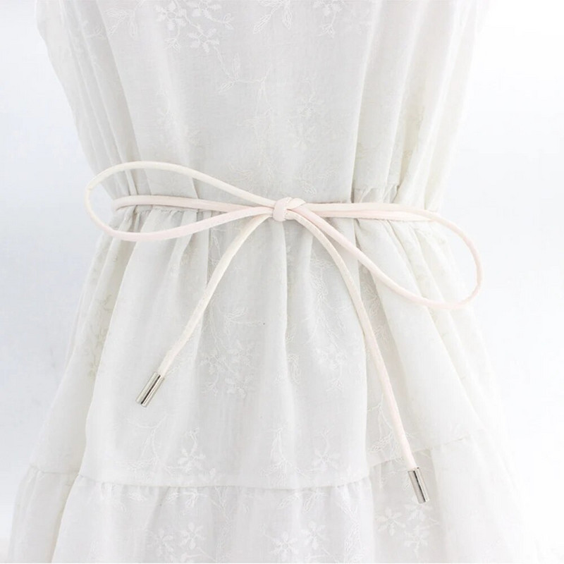 Jauna sieviešu vidukļa ķēde plāna josta Vienkārša dekorācija kaklasaite ar kleitu garu jostasvietu ar virvi mezgloti vintage kleitas string jostasvieta