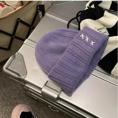 Pletena kapa Ženska jesen i zima Ins Tide Jednostavna vunena kapa Dječja zimska zaštita za uši Topla i hladna