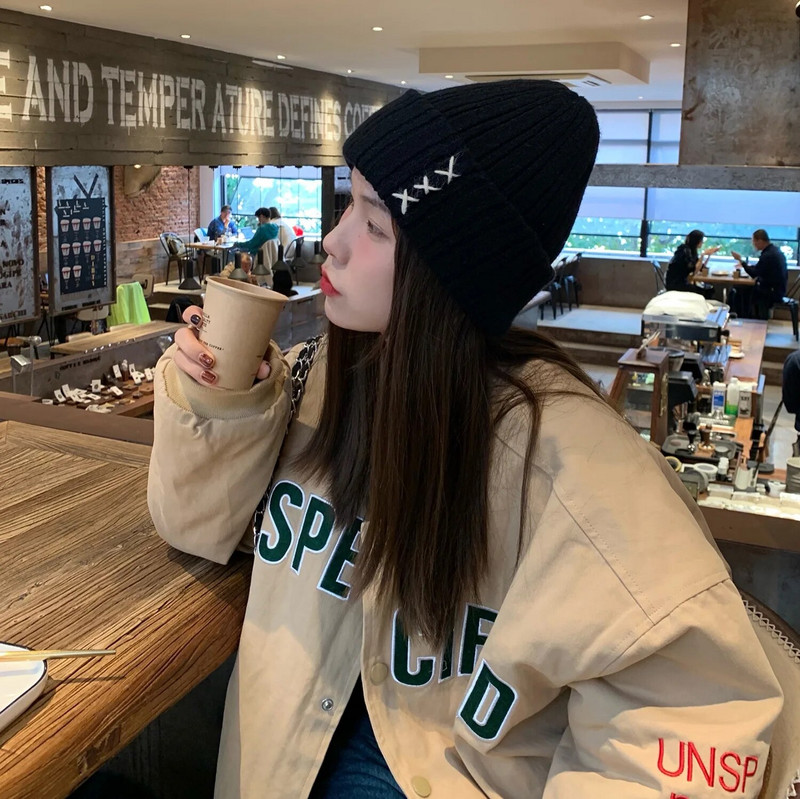 Pletena kapa Ženska jesen i zima Ins Tide Jednostavna vunena kapa Dječja zimska zaštita za uši Topla i hladna