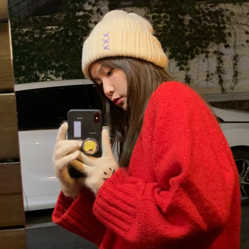 Pletena kapa Ženska jesen i zima Ins Tide Jednostavna vunena kapa Dječja zimska zaštita za uši Topla i hladna