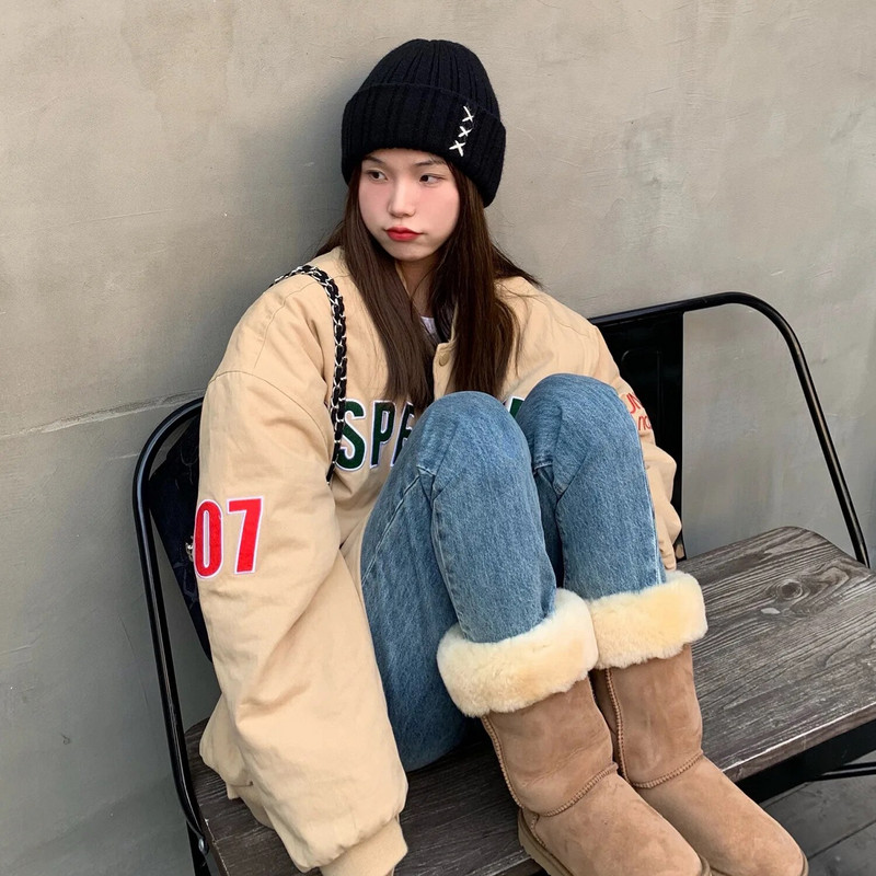 Pletena kapa Ženska jesen i zima Ins Tide Jednostavna vunena kapa Dječja zimska zaštita za uši Topla i hladna