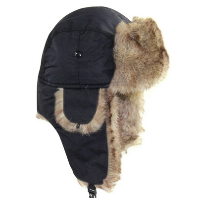Férfi Női Trapper Bomber Kalapok Orosz Meleg Téli Szőrme Fülfül sapka Szabadtéri Sport Síelés Vadászat Horgászat Plüss sapka karácsonyi ajándék