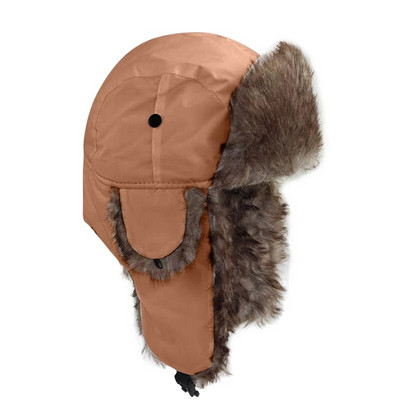 Férfi Női Trapper Bomber Kalapok Orosz Meleg Téli Szőrme Fülfül sapka Szabadtéri Sport Síelés Vadászat Horgászat Plüss sapka karácsonyi ajándék