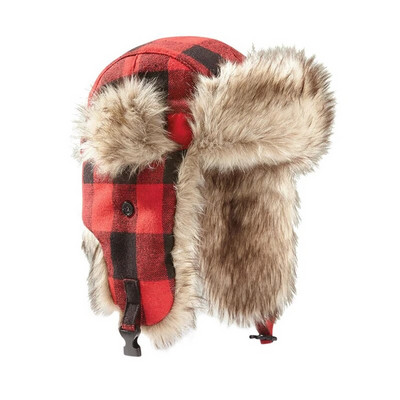 Férfi Női Trapper Bomber Kalapok Orosz Meleg Téli Szőrme Fülfül sapka Szabadtéri Sport Síelés Vadászat Horgászat Plüss sapka karácsonyi ajándék