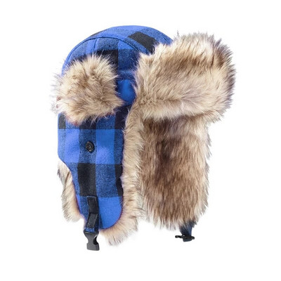 Férfi Női Trapper Bomber Kalapok Orosz Meleg Téli Szőrme Fülfül sapka Szabadtéri Sport Síelés Vadászat Horgászat Plüss sapka karácsonyi ajándék