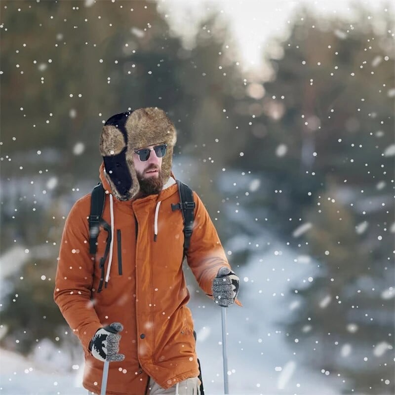 Férfi Női Trapper Bomber Kalapok Orosz Meleg Téli Szőrme Fülfül sapka Szabadtéri Sport Síelés Vadászat Horgászat Plüss sapka karácsonyi ajándék