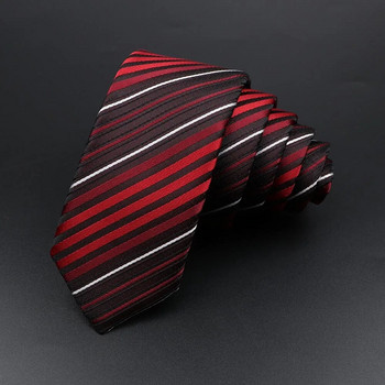 Ανδρική κλασική στενή ρίγε γραβάτα Κόκκινη μπλε ναυτική γραβάτες ζακάρ υφαντές μασίφ καρό πουά Δώρο καθημερινής χρήσης Cravat για γάμο