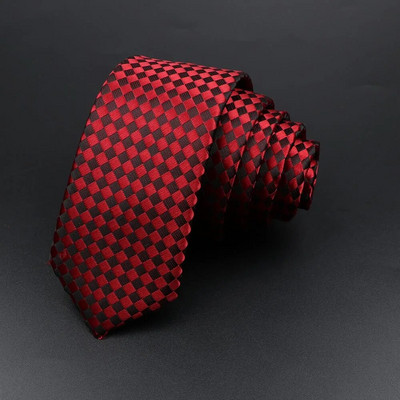 Muška klasična uska kravata s prugama Crvena tamnoplava kravata Jacquard tkana puna karirana točkasta kravata Dnevna odjeća Kravata Poklon za svatove