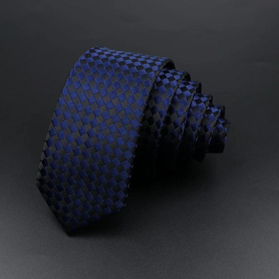Muška klasična uska kravata s prugama Crvena tamnoplava kravata Jacquard tkana puna karirana točkasta kravata Dnevna odjeća Kravata Poklon za svatove
