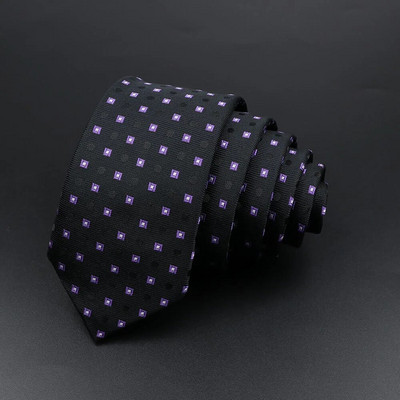 Muška klasična uska kravata s prugama Crvena tamnoplava kravata Jacquard tkana puna karirana točkasta kravata Dnevna odjeća Kravata Poklon za svatove