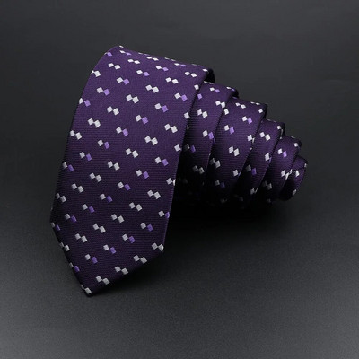 Muška klasična uska kravata s prugama Crvena tamnoplava kravata Jacquard tkana puna karirana točkasta kravata Dnevna odjeća Kravata Poklon za svatove