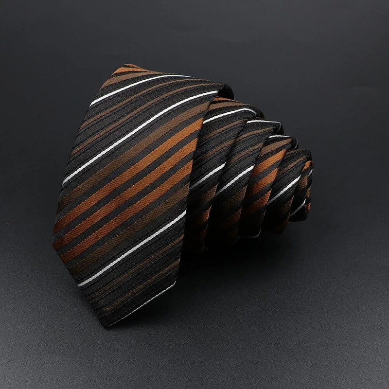 Muška klasična uska kravata s prugama Crvena tamnoplava kravata Jacquard tkana puna karirana točkasta kravata Dnevna odjeća Kravata Poklon za svatove