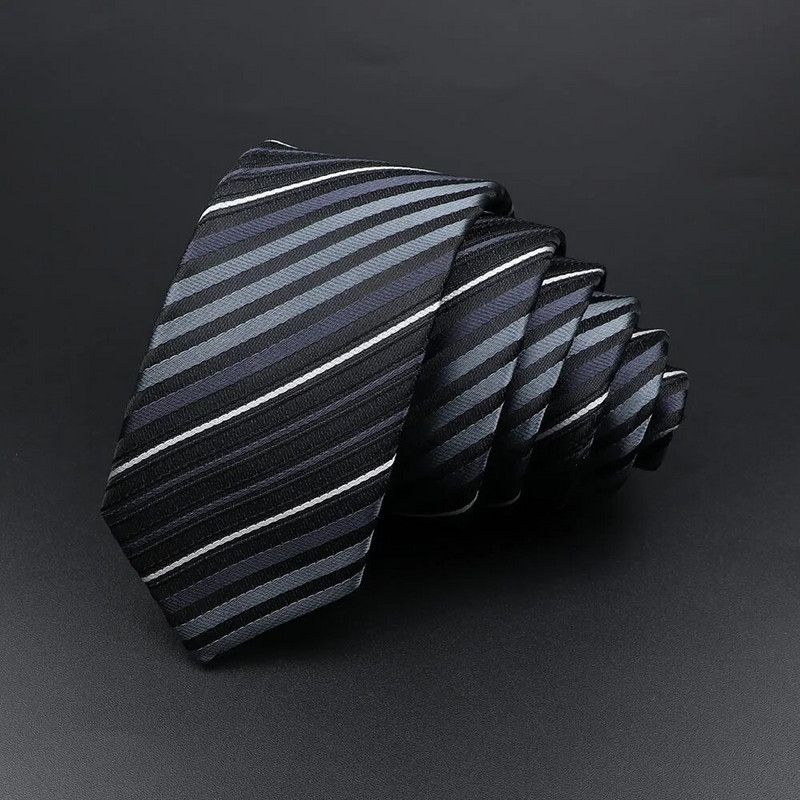 Muška klasična uska kravata s prugama Crvena tamnoplava kravata Jacquard tkana puna karirana točkasta kravata Dnevna odjeća Kravata Poklon za svatove