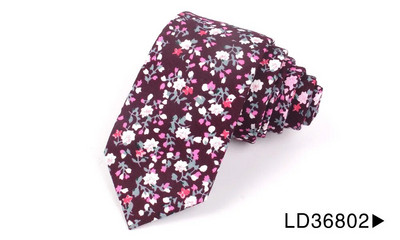 Jaunas kokvilnas kaklasaites Modes ziedu apdrukas kaklasaite kāzu biznesa kostīmiem šaura kaklasaite vīriešiem sievietēm šķelto ziedu kaklasaite Gravatas