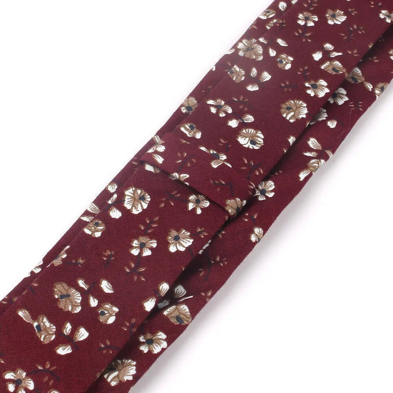 Jaunas kokvilnas kaklasaites Modes ziedu apdrukas kaklasaite kāzu biznesa kostīmiem šaura kaklasaite vīriešiem sievietēm šķelto ziedu kaklasaite Gravatas