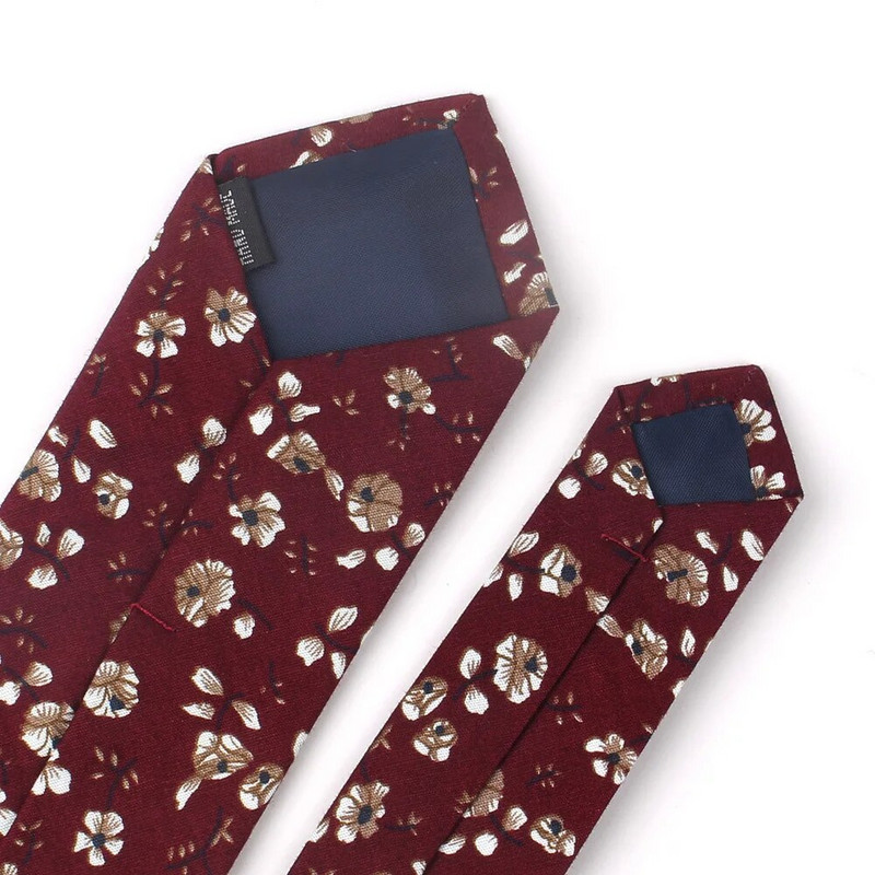 Jaunas kokvilnas kaklasaites Modes ziedu apdrukas kaklasaite kāzu biznesa kostīmiem šaura kaklasaite vīriešiem sievietēm šķelto ziedu kaklasaite Gravatas