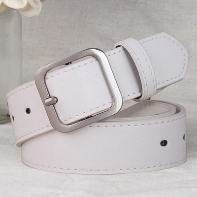 2023 PU kožni remen za žene Četvrtasta igla Kopča Crni remeni za traperice Hlače Chic Luksuzni brend Vintage remen Ženski pojas