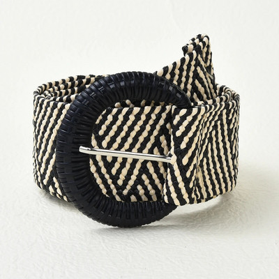 Novi boemski elastični remeni od slame pleteni za žene Ljetna plaža PP slamnato tkanje Haljina sa širokim pojasom Pojas oko struka Ženski pojas Hot