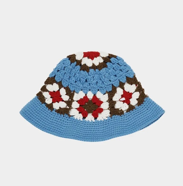 Y2K tamborēta kausa cepure sievietēm Adīt ar rokām darināti salokāmi pludmaļu cepures Modes jauka, ērta un neformāla