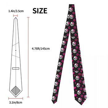 Γοτθικό ροζ κρανίο γραβάτα Unisex πολυεστέρα 8 εκ. λαιμόκοψη για άντρες Casual Wide Daily Wear Cravat Party
