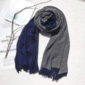 Japāņu stila kokvilnas lina vīriešu šalle rudens ziema silta modes vīriešu pashmina savārstījums melns tumši zils ikdienas vīriešu šalles