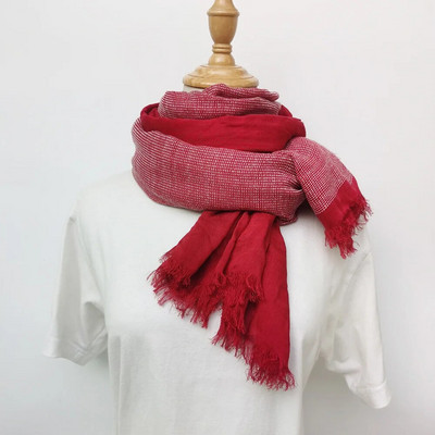 Japāņu stila kokvilnas lina vīriešu šalle rudens ziema silta modes vīriešu pashmina savārstījums melns tumši zils ikdienas vīriešu šalles