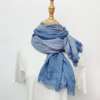 Japāņu stila kokvilnas lina vīriešu šalle rudens ziema silta modes vīriešu pashmina savārstījums melns tumši zils ikdienas vīriešu šalles