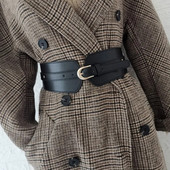 Luksuslik naiste lai vöö elastne vintage pandlaga nahast lai moodne metsnõelaga pandla naiste vöö vöö tihendvöö