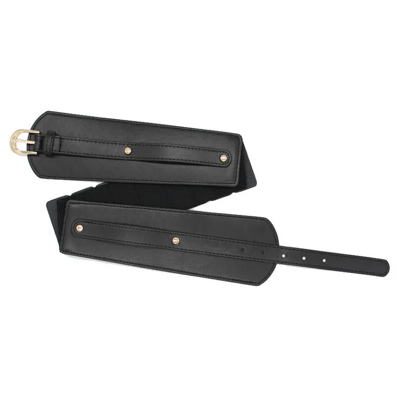 Luksuslik naiste lai vöö elastne vintage pandlaga nahast lai moodne metsnõelaga pandla naiste vöö vöö tihendvöö