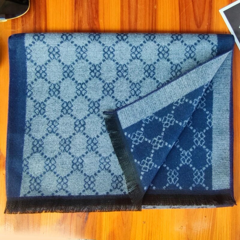 2023 Klasični muški zimski karirani šal Topli šalovi oko vrata od čiste vune Mekani šalovi od kašmira Muški poslovni šal u britanskom stilu