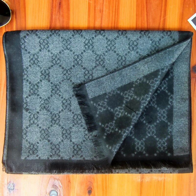 2023 Klasični muški zimski karirani šal Topli šalovi oko vrata od čiste vune Mekani šalovi od kašmira Muški poslovni šal u britanskom stilu