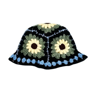 Jauka meitene, tamborēta kausa cepure Sieviešu zvejnieka cepure ar ziedu rakstu, sieviete pusaudžiem, ikdienas vasaras sauļošanās cepure